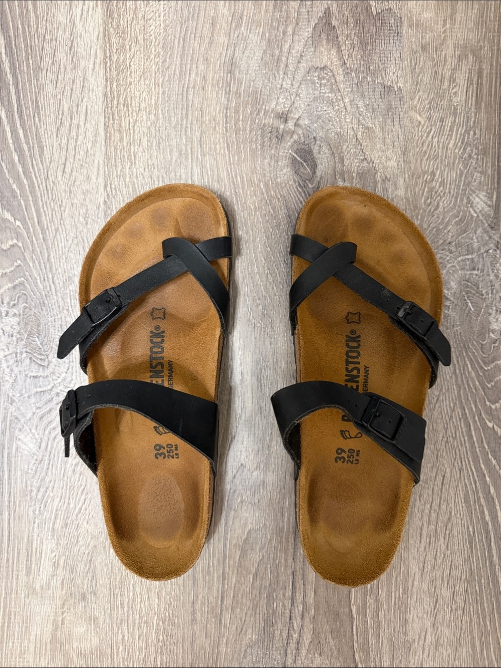 Birkenstock Black and Brown Sandals
